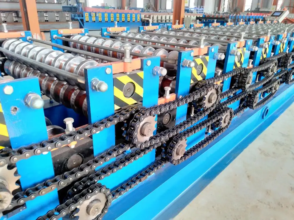 double layer metal roof panel corrugated shape tile and wall use roll forming machine