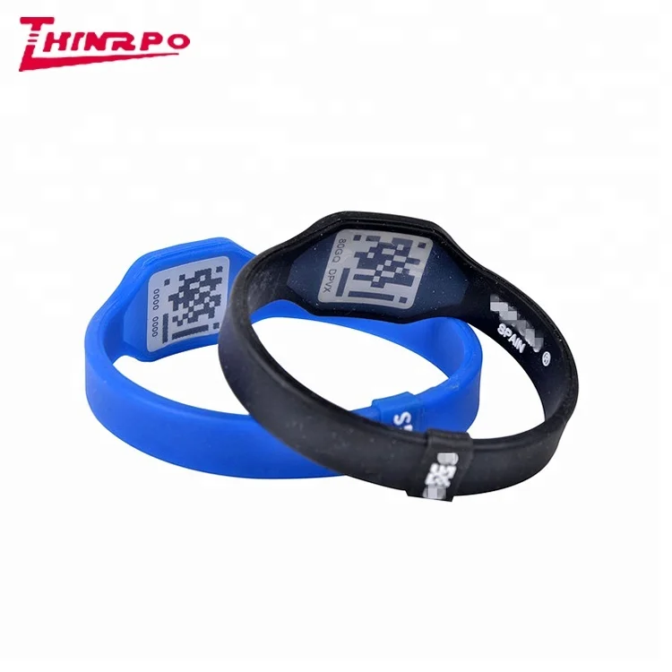 Fashionable Adjustable Control Access silicone RFID Bracelet NFC silicone Wristband for hotel management