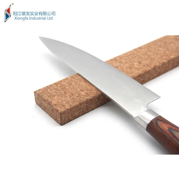 Customizable 10 Inch Cork magnetic wooden knife holder Cover Stainless Steel Magnetic Knife Holder Magnetic Knife Strip