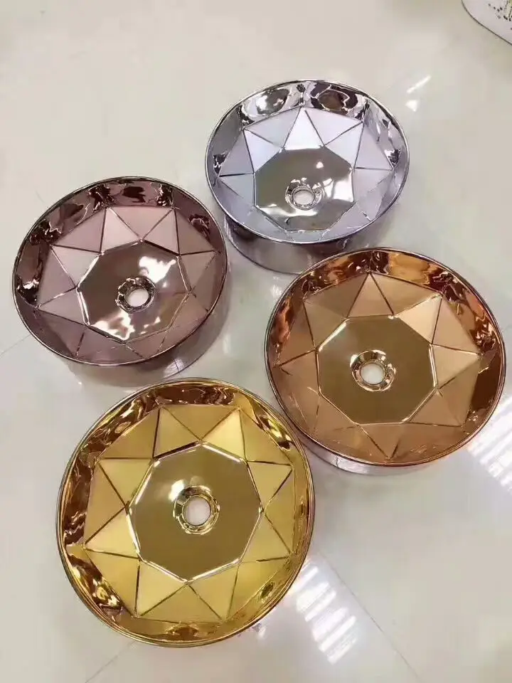 sanitary ware wc toilet Manufacturer bathroom accessories Silver sink Rose Gold wash basin