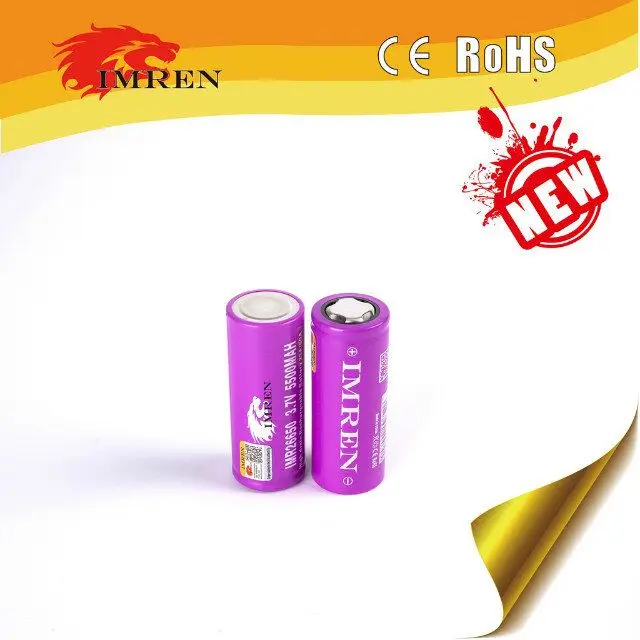 Cylindrical 26650 lipo battery 5500mah deep cycle battery cell 26650