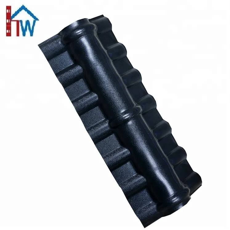 
High quality asa synthetic resin roofing accessories main ridge tile for roof 