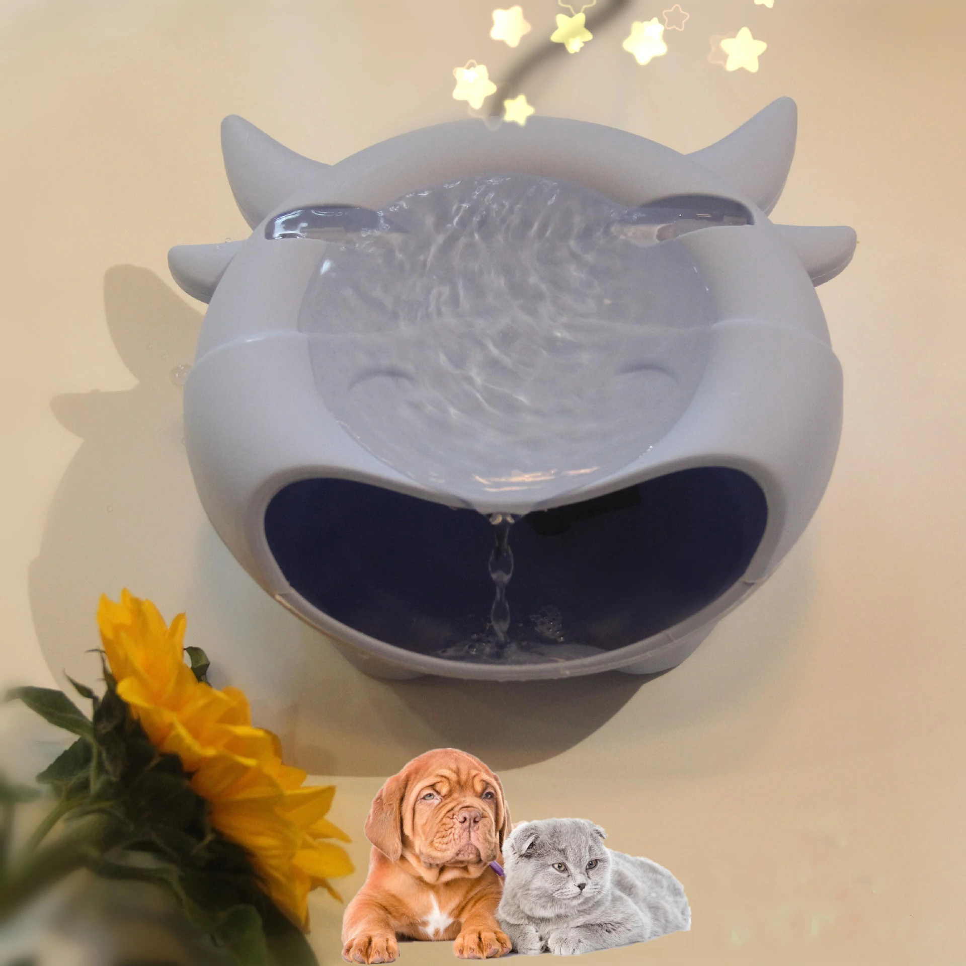 
Hot sell smart pet automatic water dispenser adjustable auto pet feeder 