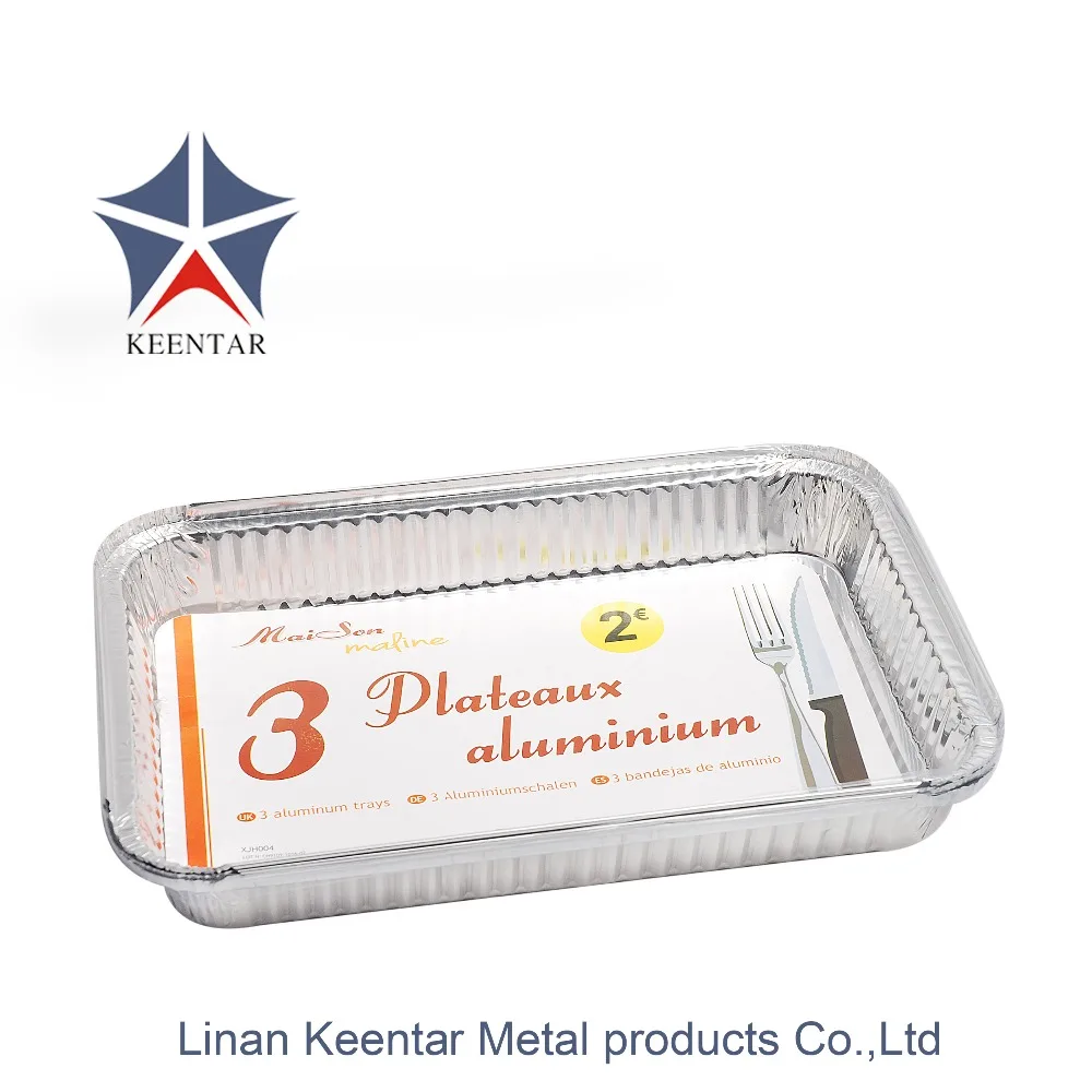 
3 aluminum trays for Food Storing 