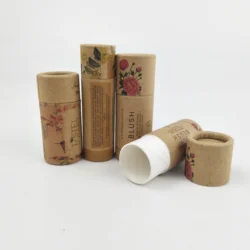 wholesale 50ml biodegradable paperboard lip balm kraft tube