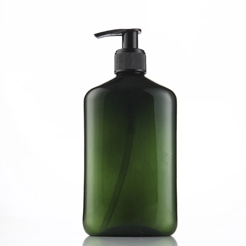 400ml empty green PET shampoo hand wash bottles with pump