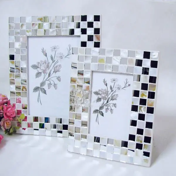 Жемчужные ракушки ручной работы, мозаичные фоторамки для свадебного украшения