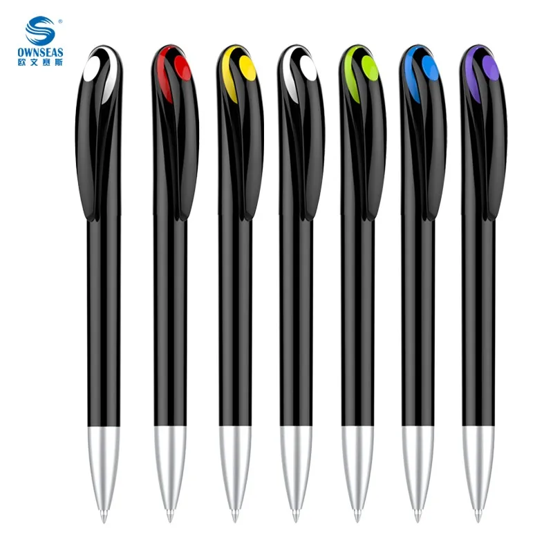 High quality stylo bille twist en plastique multicolor promotional gift twist plastic ballpoint pen with custom logo