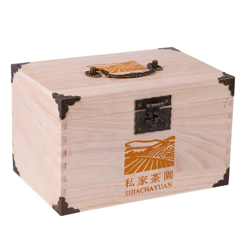 
Custom Chinese Characteristics Tea Wooden Packaging Box 