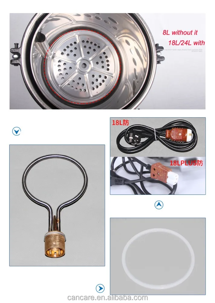 
Cheapest 8L 18L 24L Coal Electric Portable Sterilizer Autoclave 