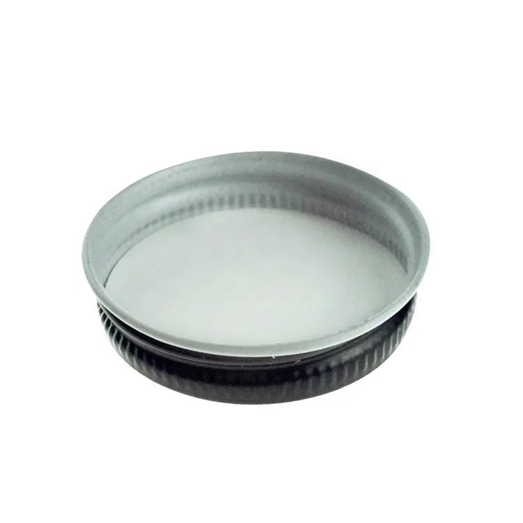 Герметичные 38-400 черные винтовые оловянные крышки для 1 унции косметических банок