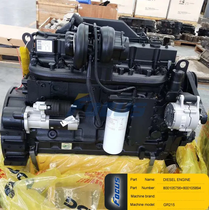 Motor Grader Spare Parts GR215 DIESEL ENGINE 6CTA8.3-C215 800105756/800105894