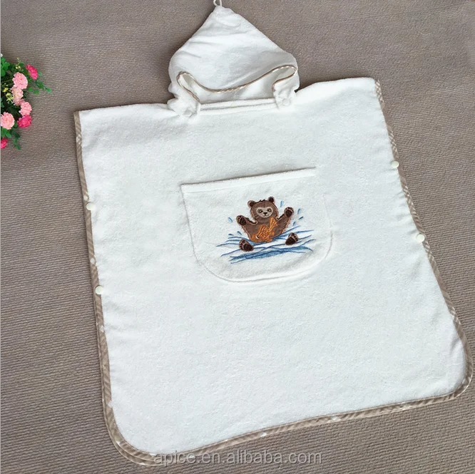 
Wholesale Cheap Price Kids Hooded Beach Towel, Poncho With Pocket 