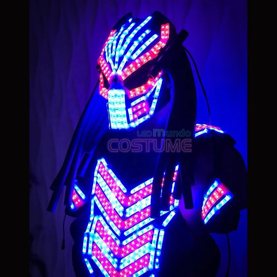 Free DHL Shipping Traje de Robot LED Stilts Walker LED Light Robot Costume Clothing event kryoman costume led disfraz de robot