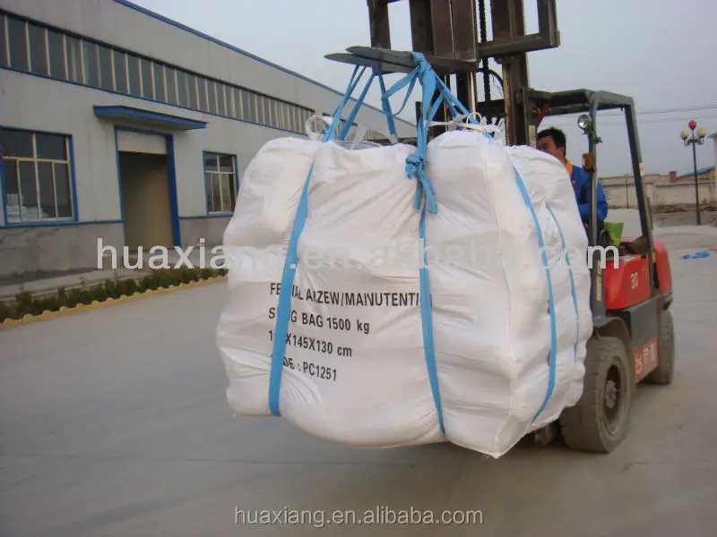 fertilizer sling bag soft pallet  crowfoot tape sling for cement 1.5 Ton Bag Packing Sack Plastic PP Container Transport small w