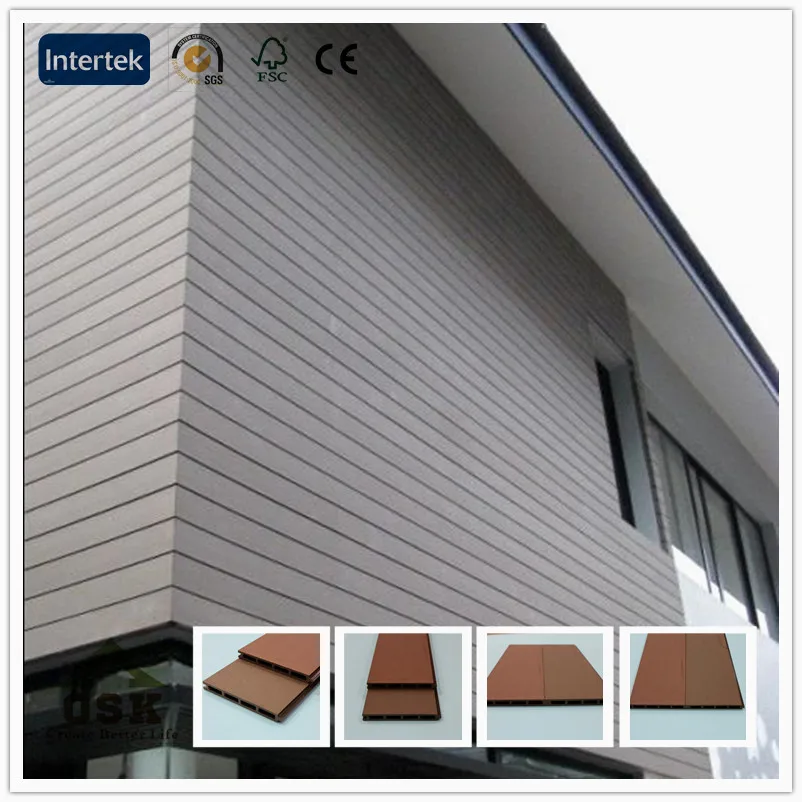 No Cracks Mothproof Wood Plastic Composite WPC Wall Panel 177*31MM