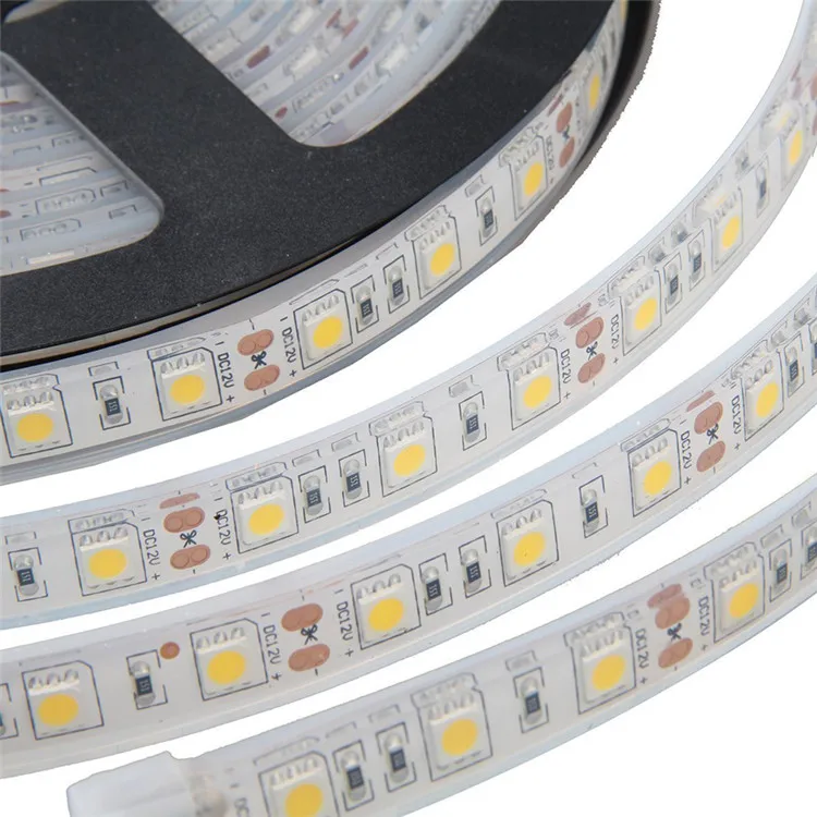 IP68 SMD5050 RGB led strip light for pool light 12V 5m/roll 60leds/m