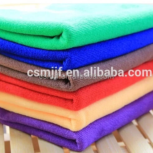 Soft Water Absorption Plain Dyed Knitted Microfiber Towel