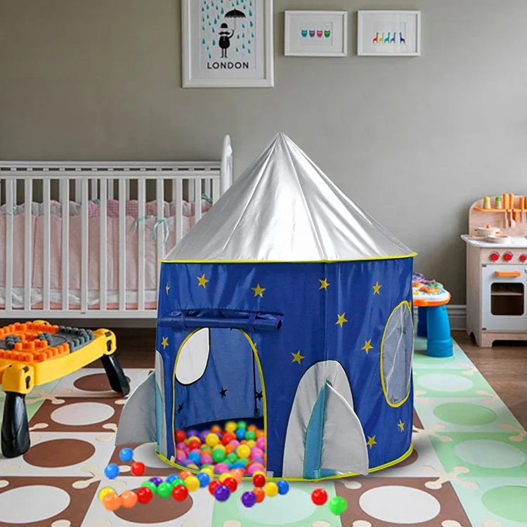 
Hot Sale Amazon Kids Tent Outer Space Rocket Toy Tent 