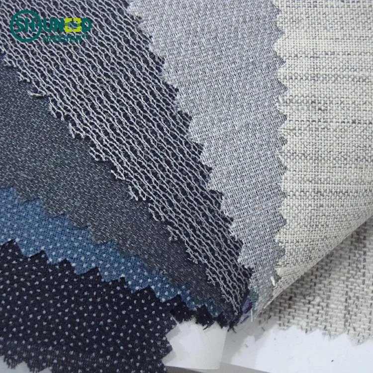 Bukram gum stay microdot фьюзировочное плетение waterjet нетканое полиэфирное клейкое плавкое ковровое покрытие прокладочная ткань