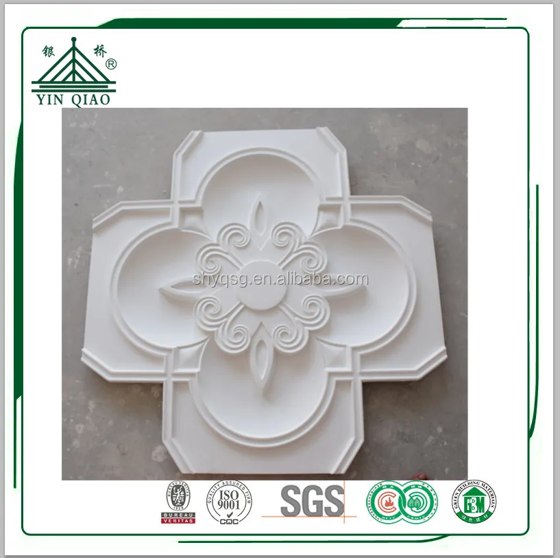 Carving Flower Pattern Designs Plaster Of Paris False Ceiling Pop Rosettes Design