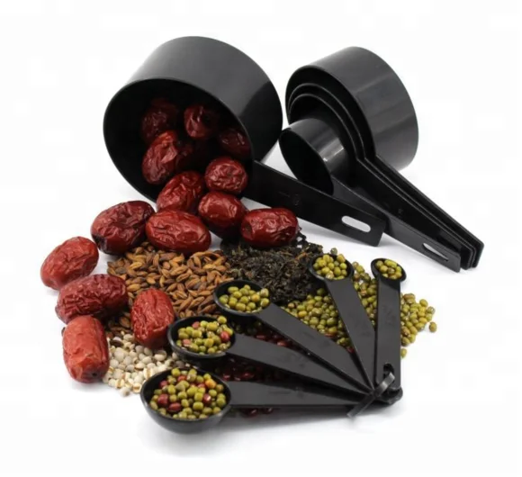 wholesale kitchen heart shape plastic measuring cups spoons set