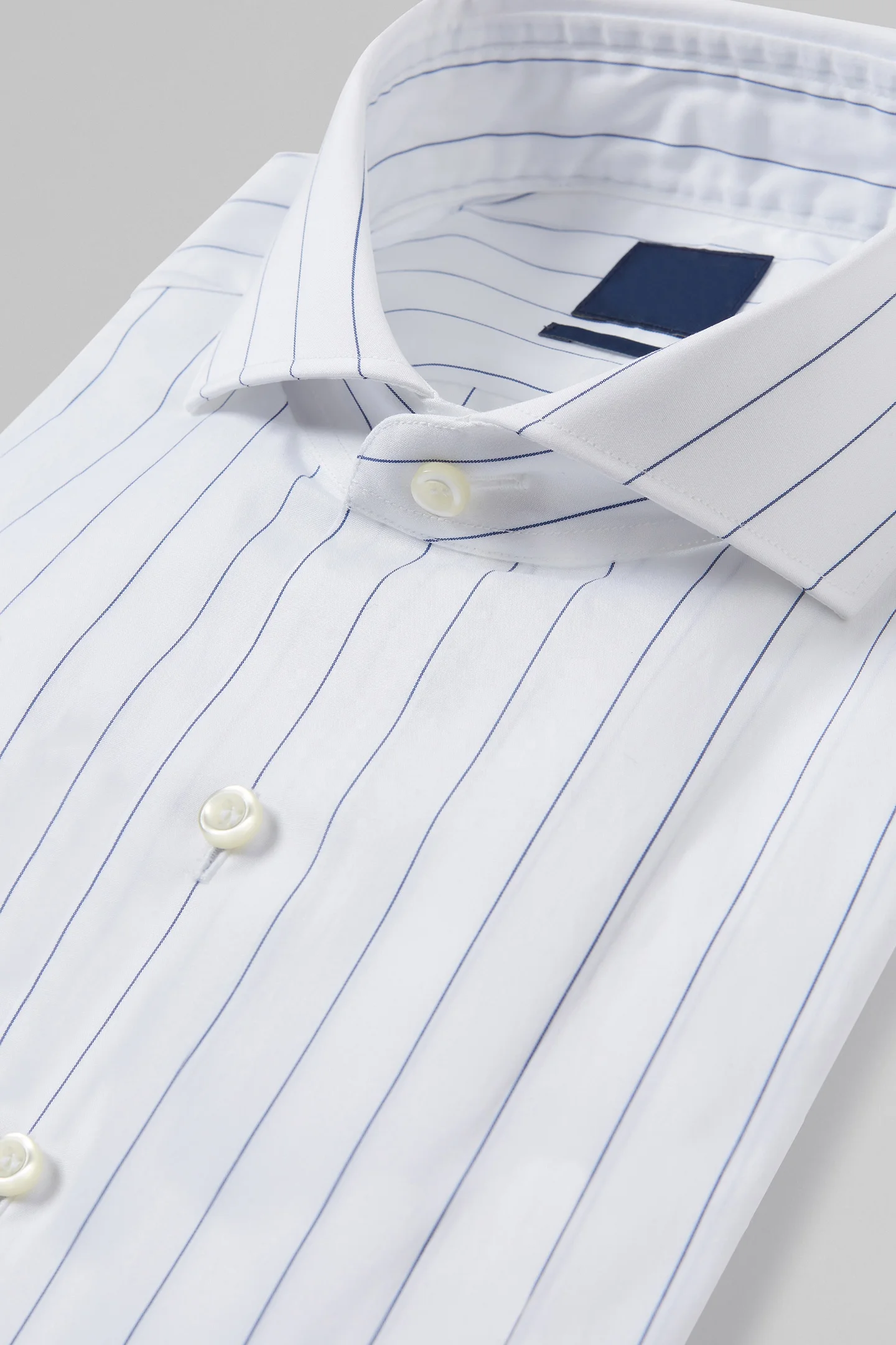 
milano MTM new designed white blue stripe elegant noble dress party formal long sleeve men slim fit shirt 