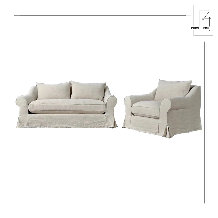 Support Oem Wholesale Durable Sofa Living Room Relaxing Sofa Linen Sofa Set Modern