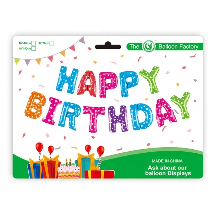 Factory wholesale happy birthday set decorated with decorative balloons