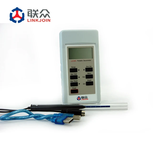LINKJOIN LZ-642 portable gauss meter manufacturemagnet tesla magnetic field meter magnetic field measuring with CE Certification