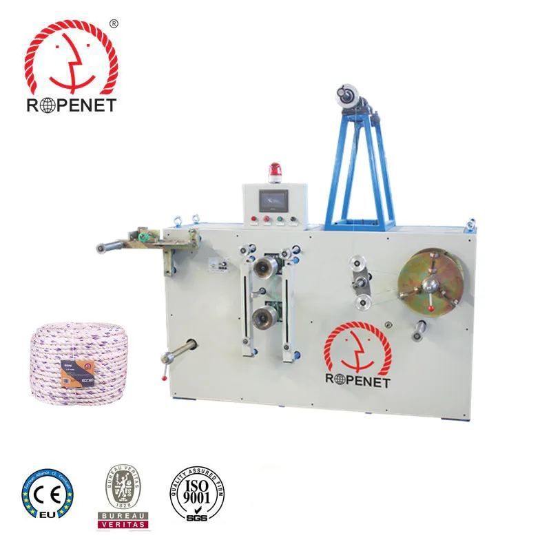 semi automatic Braided twisted pp raffia rope cross winding coiler winder coiling machine