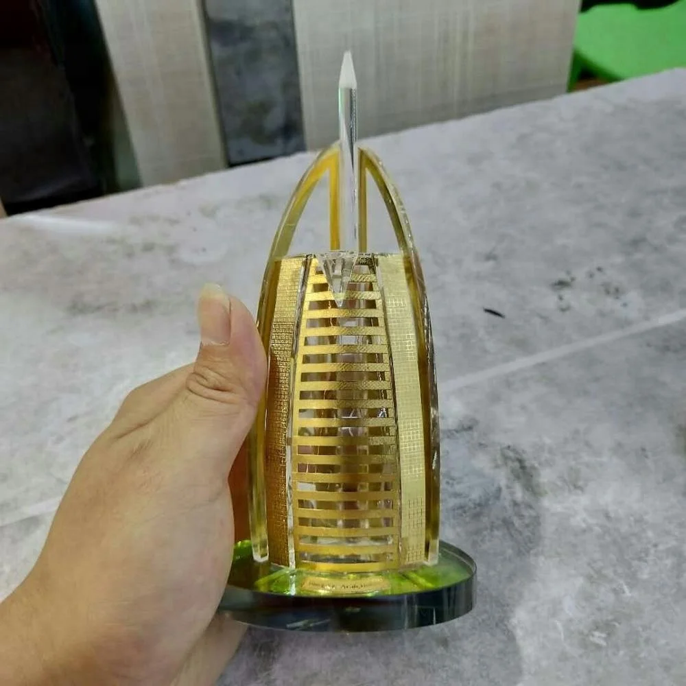 Gold Crystal Dubai Burj Al Arab For Travel Souvenir
