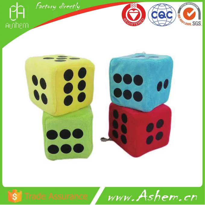Gifts promotional hanging scented plush dice for car, M-891