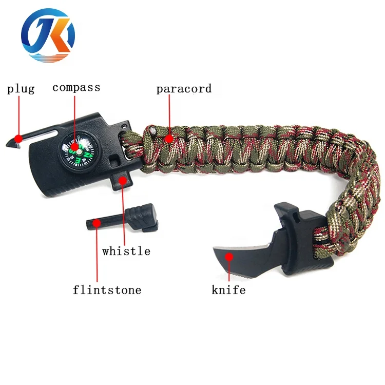 Multifunctional custom paracord bracelet