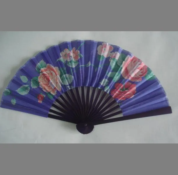 Chinese style 21cm customized fabric bamboo hand fan