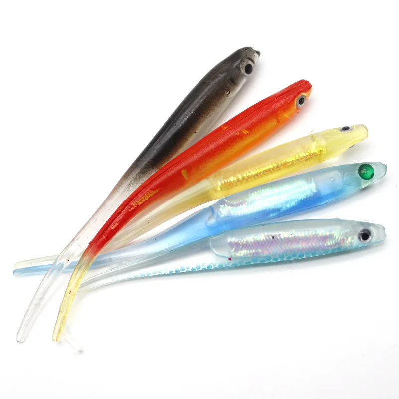 Rainbow Needle Fish Lures Aluminum Foil Embedded Soft Bait Fishing Tackle