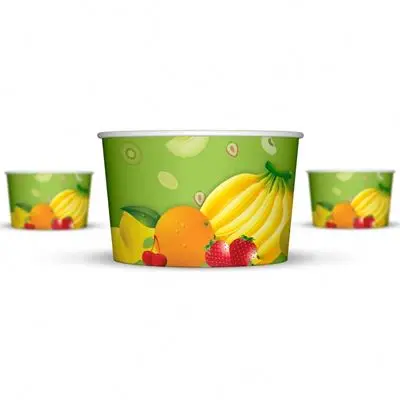 Wholesale custom logo beverage shop ice cream paper bowl disposable ice cream paper cup