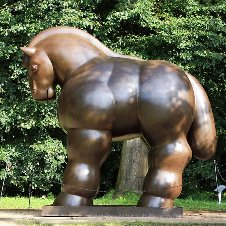 Modern design reproduction bronze fernando botero statue outdoor horse sculpture