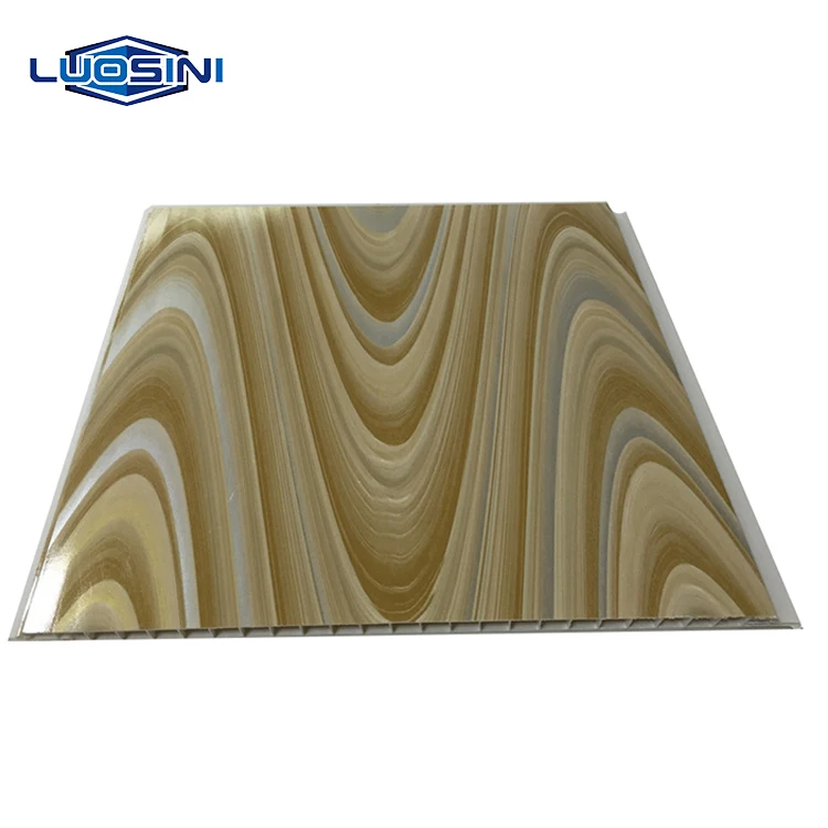 
pink flower color design hot stamp pvc ceiling panel 