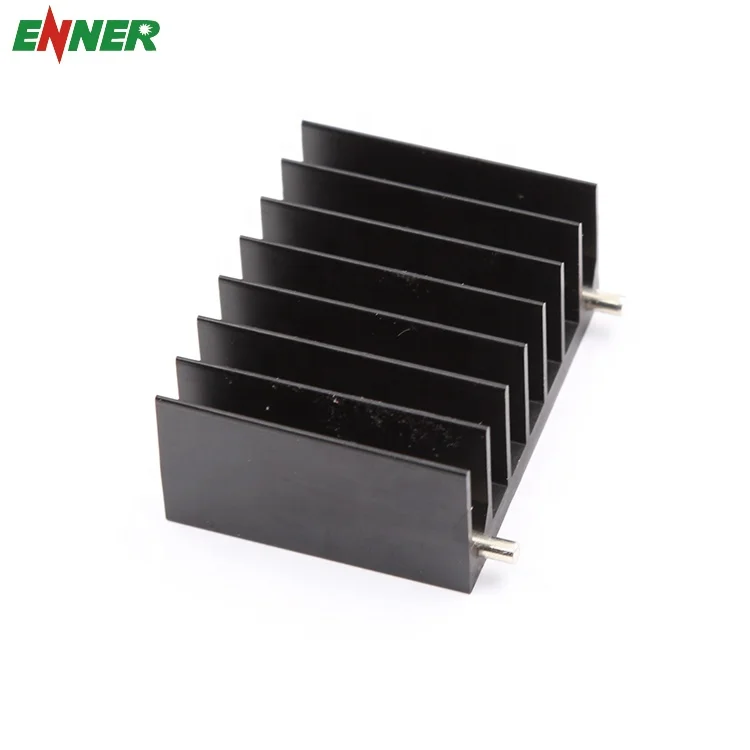 Made in China Square Black Anodized Aluminum Extrusion Heat Sink