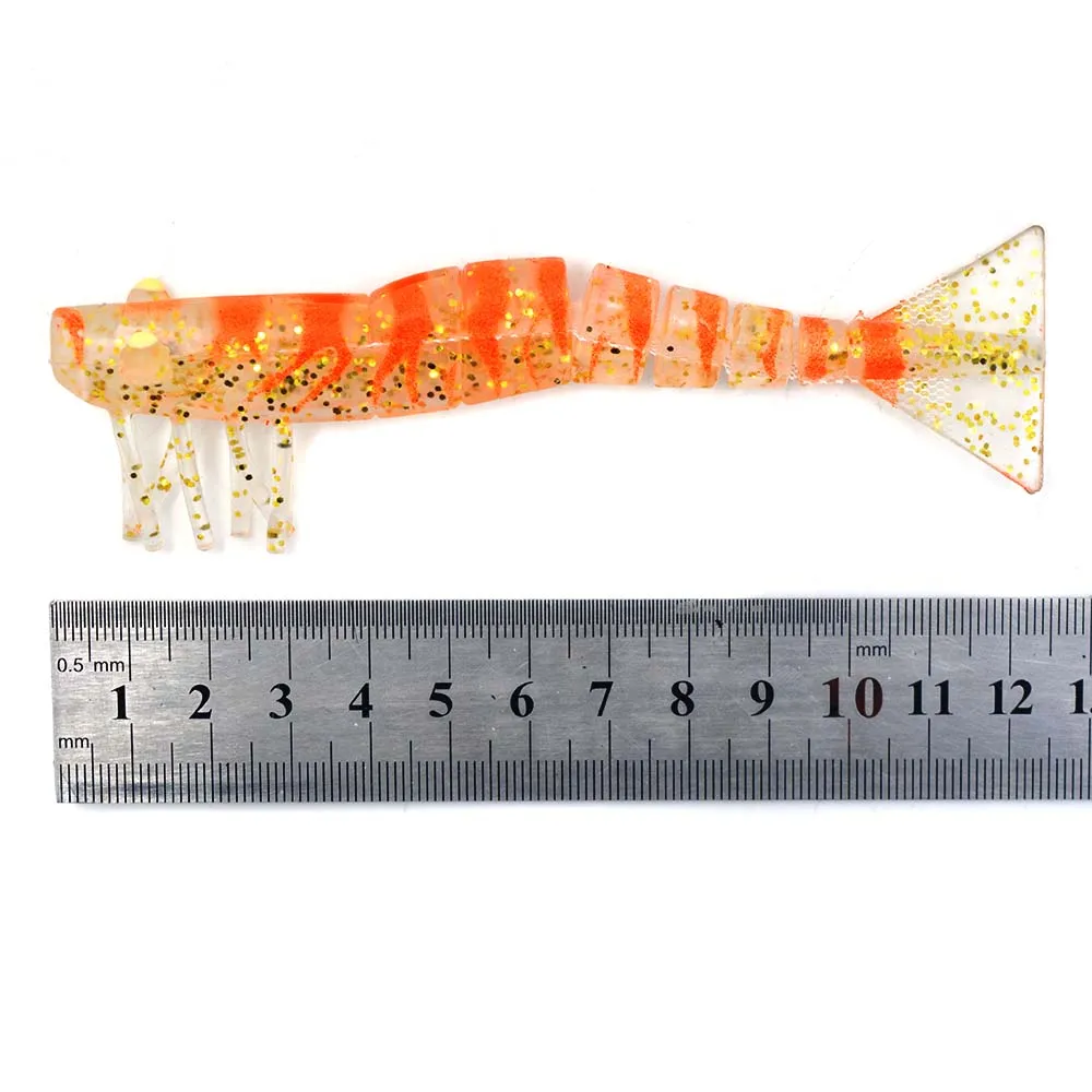 CHS006 rigged hook TPR material soft live shrimp fishing lures