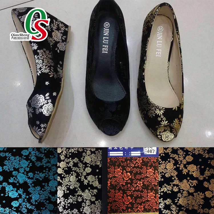 Fiber flocking velvet fabric for shoes,dress,garment