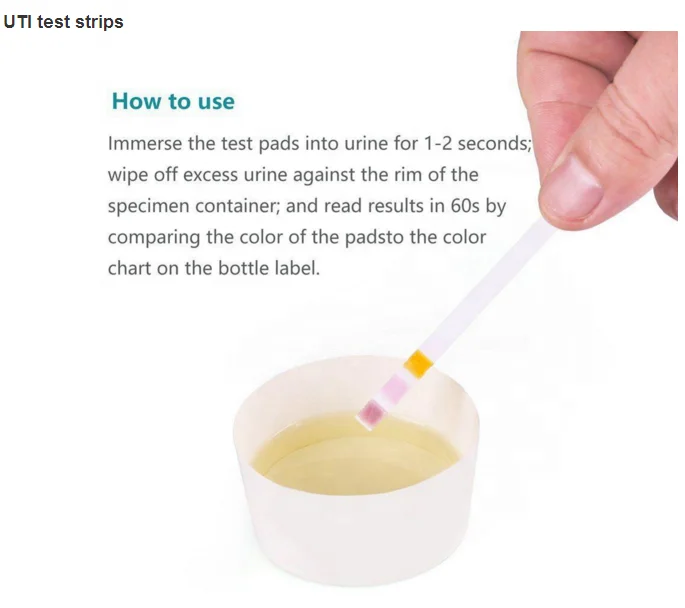Urinary Tract Infection Urine Test Strips 50ct/100ct(UTI Test Strips) Detects  and Leukocytes and pH
