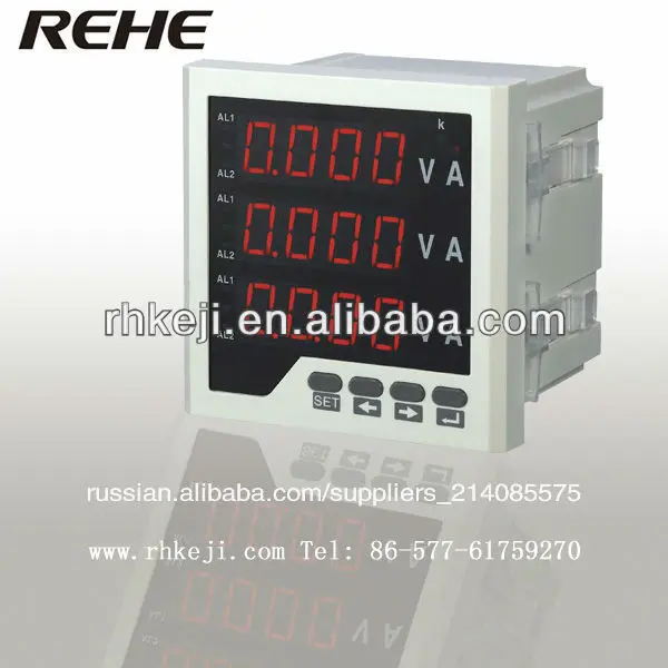 интеллектуальный цифровой аналоговый трехфазный ампер и напряжение метр относительной влажности- 3ui83