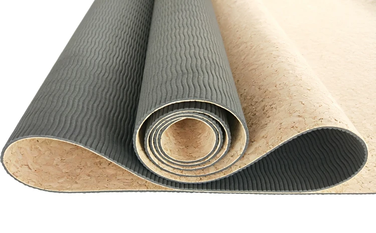 
non anti slip pvc tpe cork kids eco friendly black custom printed yoga mat 