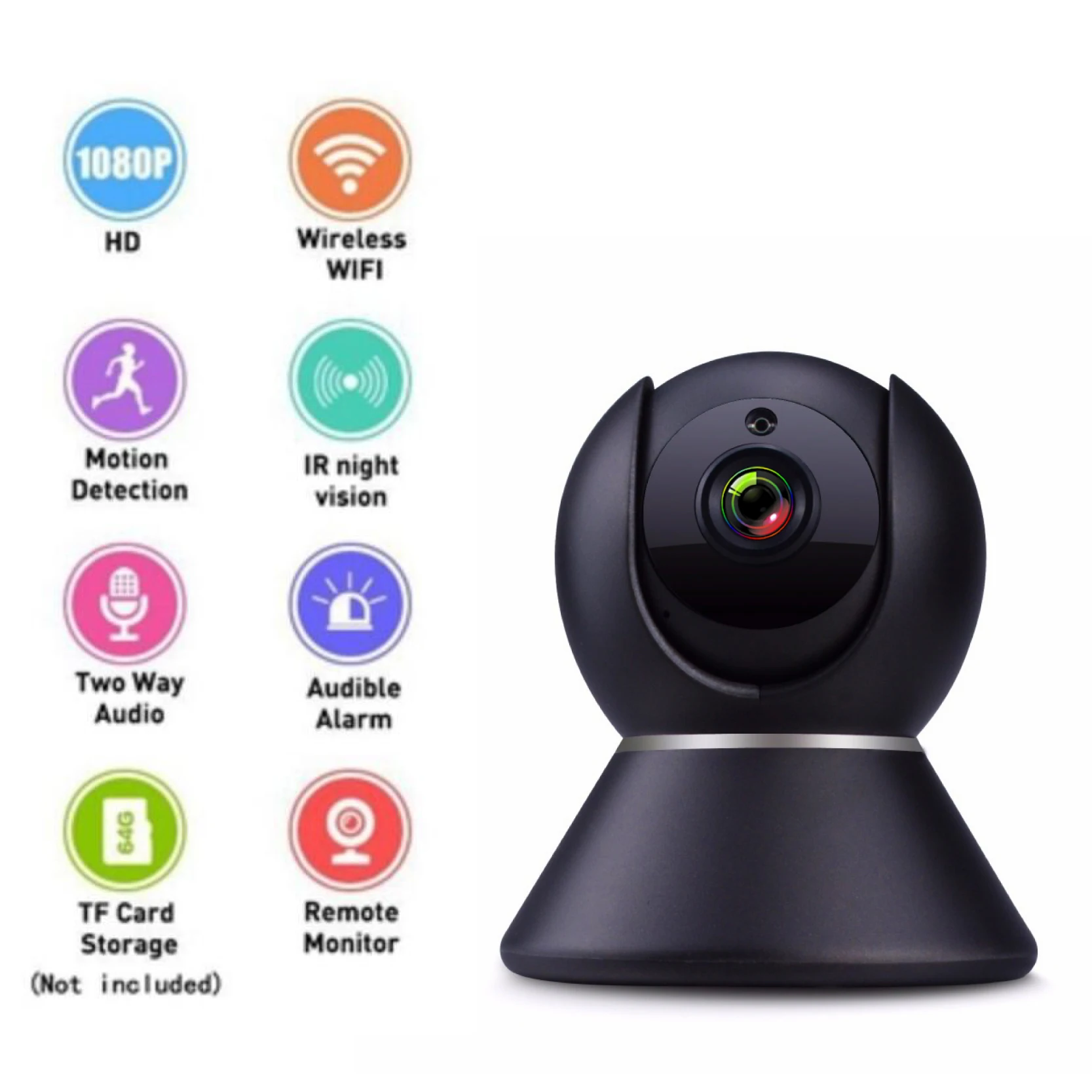 
Howell YT08 1080P WIFI Home Smart Camera Pan/Tilt Technology Wireless CCTV Camera for Home Use 