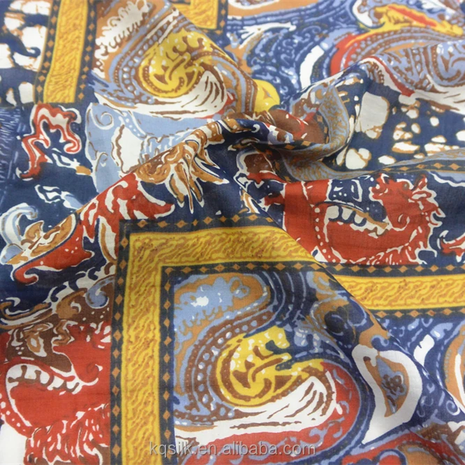 
Printed cotton silk fabric/silk cotton blend fabric 