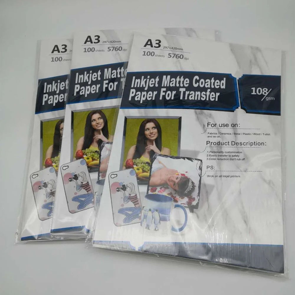 100gsm A4 and A3 sublimation transfer paper for sublimation   printing