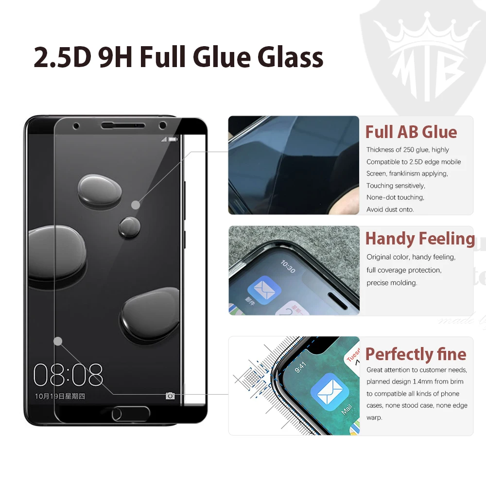 MTB 9h полное клеевое усиленное закаленное стекло Защита экрана для iphone 7/8 plus Полный клей и масляное покрытие
