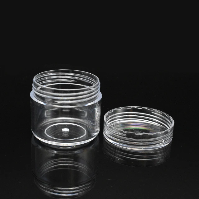 Wholesale 2.5g 2.5ml 3g 3ml 5g 5ml 5cc 10g 10ml 15g 15ml 20g 20ml 25g 25ml 30g 30ml 10 ml Plastic Round Sample Jar with Lids